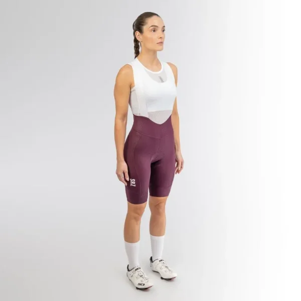 pantaloneta de ciclismo mujer hard dark purple