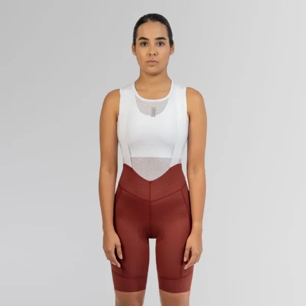 pantaloneta de ciclismo mujer hard moroccon red