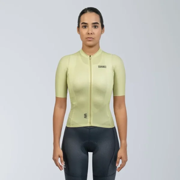 jersey de ciclismo mujer lite golden green