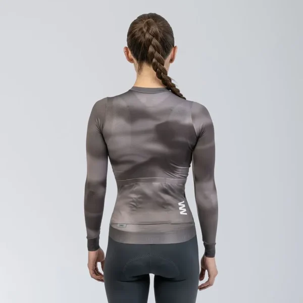 jersey de ciclismo mujer manga larga rapid haze brown performance