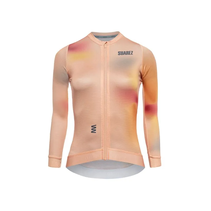jersey de ciclismo mujer manga larga rapid peach performance