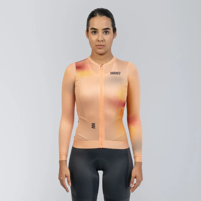 jersey de ciclismo mujer manga larga rapid peach performance