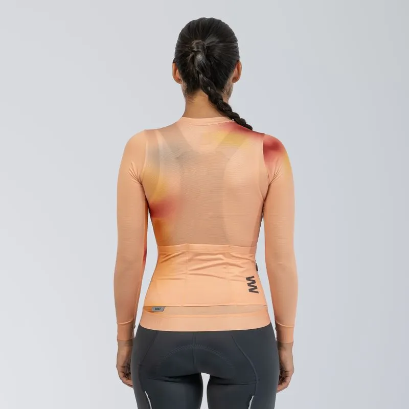 jersey de ciclismo mujer manga larga rapid peach performance