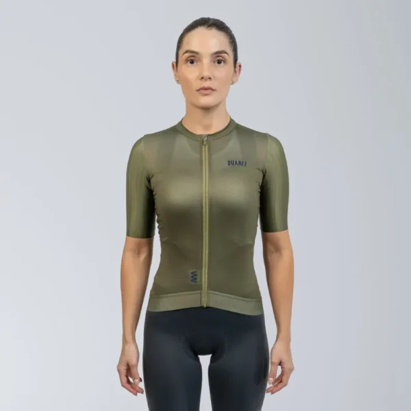 jersey de ciclismo mujer shade olive performance