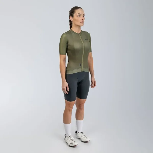 jersey de ciclismo mujer shade olive performance