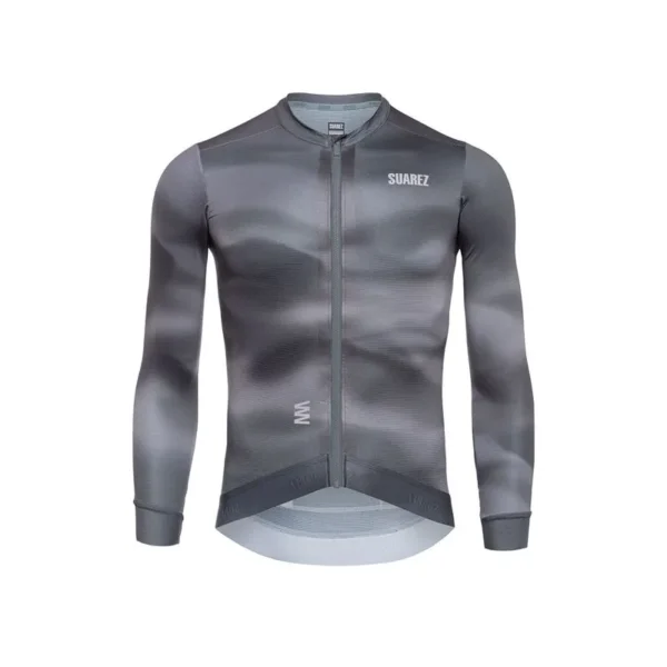 jersey de ciclismo hombre manga larga rapid haze brown performance