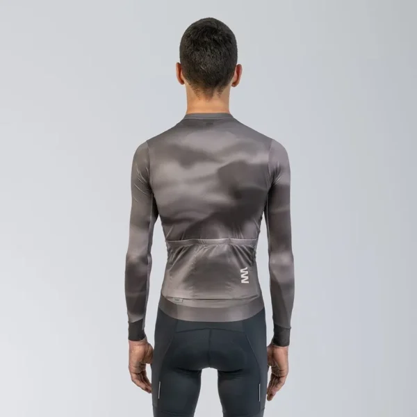 jersey de ciclismo hombre manga larga rapid haze brown performance