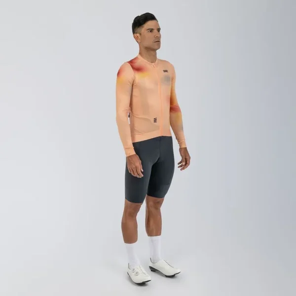 jersey de ciclismo hombre manga larga rapid peach performance
