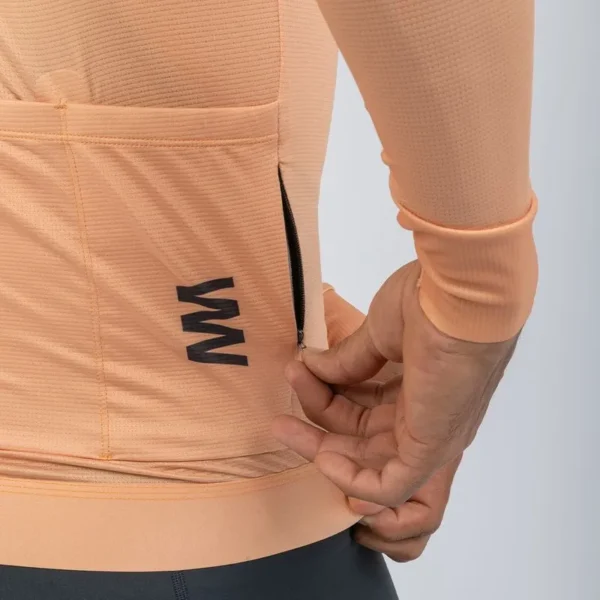 jersey de ciclismo hombre manga larga rapid peach performance