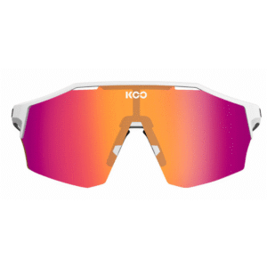 Gafas de Ciclismo KOO Alibi White Matt Fuchsia Photochromic Mirror